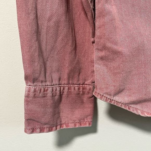 Pull&Bear Men’s Faded Red Button-Down Shirt - Size EU S - Picture 3 of 10